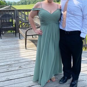 Sage green bridesmaids dress